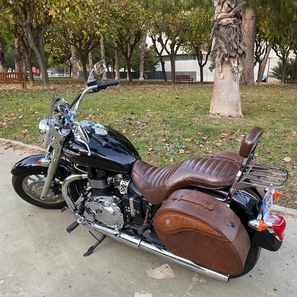 tapizado moto asiento triumph america